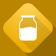 Vector icon of Jar with a long shadow