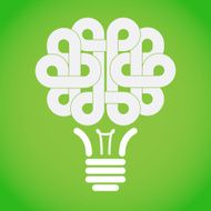 Abstract brain light bulb design