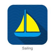 sailing flat icon