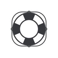 Lifebuoy outline icon modern minimal flat design style lifebelt symbol N3
