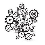 Abstract vector cogs - gears illustration