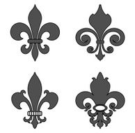 fleur de lis heraldic flower symbol - vector illustration