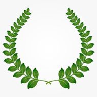 green laurel wreaths