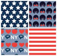 set of american vector seamless patterns N2