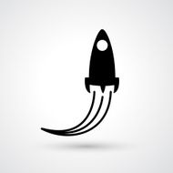 Rocket icon vector