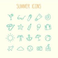 Summer icon set N4