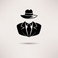 Icon spy secret agent the mafia Vector icon