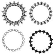 Set of round frames with ornament N2