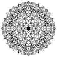 Vector black ornate mandala N2
