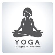 Mom Yoga for pregnant Women symbol N2