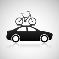 Car and bicycle icon