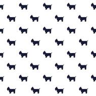 Vector pattern with dog