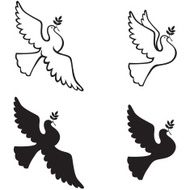 Dove with branch N2