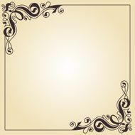 Calligraphic abstract frame