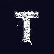 Grunge letter T