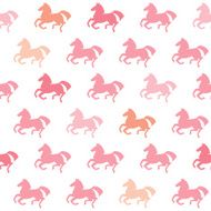 Racing horses seamless pattern Vector background N2