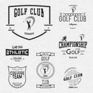 Golf badges logos and labels for any use