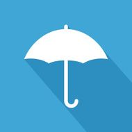 Umbrella vector icon silhouette