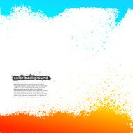 Red Orange And Blue Splatter Paint Grunge Bright Background N5