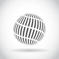 Abstract swirl sphere globe symbol N3