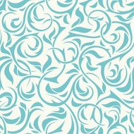 Seamless blue floral pattern Vector illustration N2