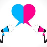 heart shape message bubble