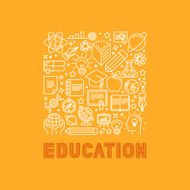 Vector education concept in trendy linear style N2