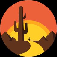 Sunset Over the Desert