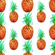 Watercolor pineapple pattern