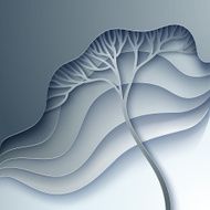 Vector illustration with stylized tree N7