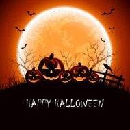 Halloween night with pumpkins N3