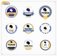 Vector turkey labels