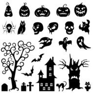 Set Of Halloween Silhouette