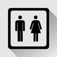 Vector a man and lady toilet sign Illustration EPS10 N21