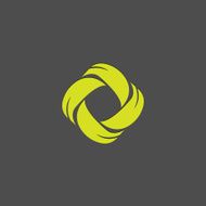 Leafs abstract vector logo design template Green eco creative concept
