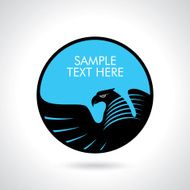 Graceful soaring eagle logo with outstretched wings N5