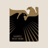 Graceful soaring eagle logo with outstretched wings N6