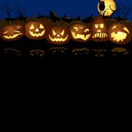 Halloween Jack O&#039; lanterns pumpkin night illustration N2