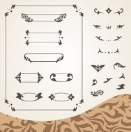 Arabic frames and design elements set