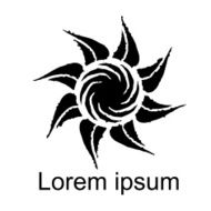 Sun sketch icon logo N2