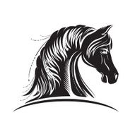 Stylized image of Horse head