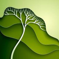 Vector illustration with stylized tree N8