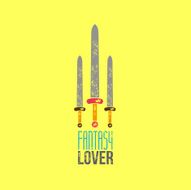 Fantasy Lover T-Shirt Design - Vector Illustration