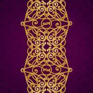 Vector seamless border in Victorian style N47
