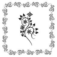 swirling decorative flower Frame floral