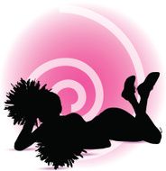 funky cheerleader silhouette N40