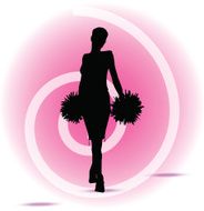 funky cheerleader silhouette N41