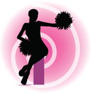 funky cheerleader silhouette N42
