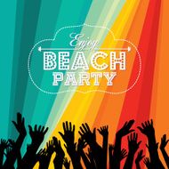 Summer Beach Party Vector Flyer Template N4