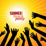 Summer Beach Party Vector Flyer Template N6